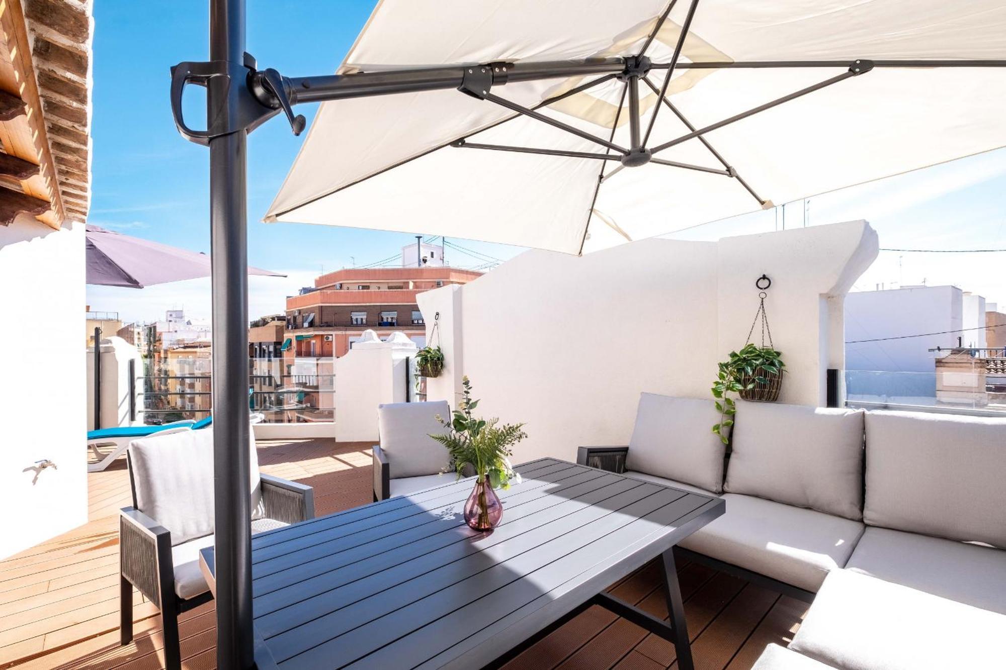 Spacious Penthouse With Massive Terrace Valencia Exterior foto
