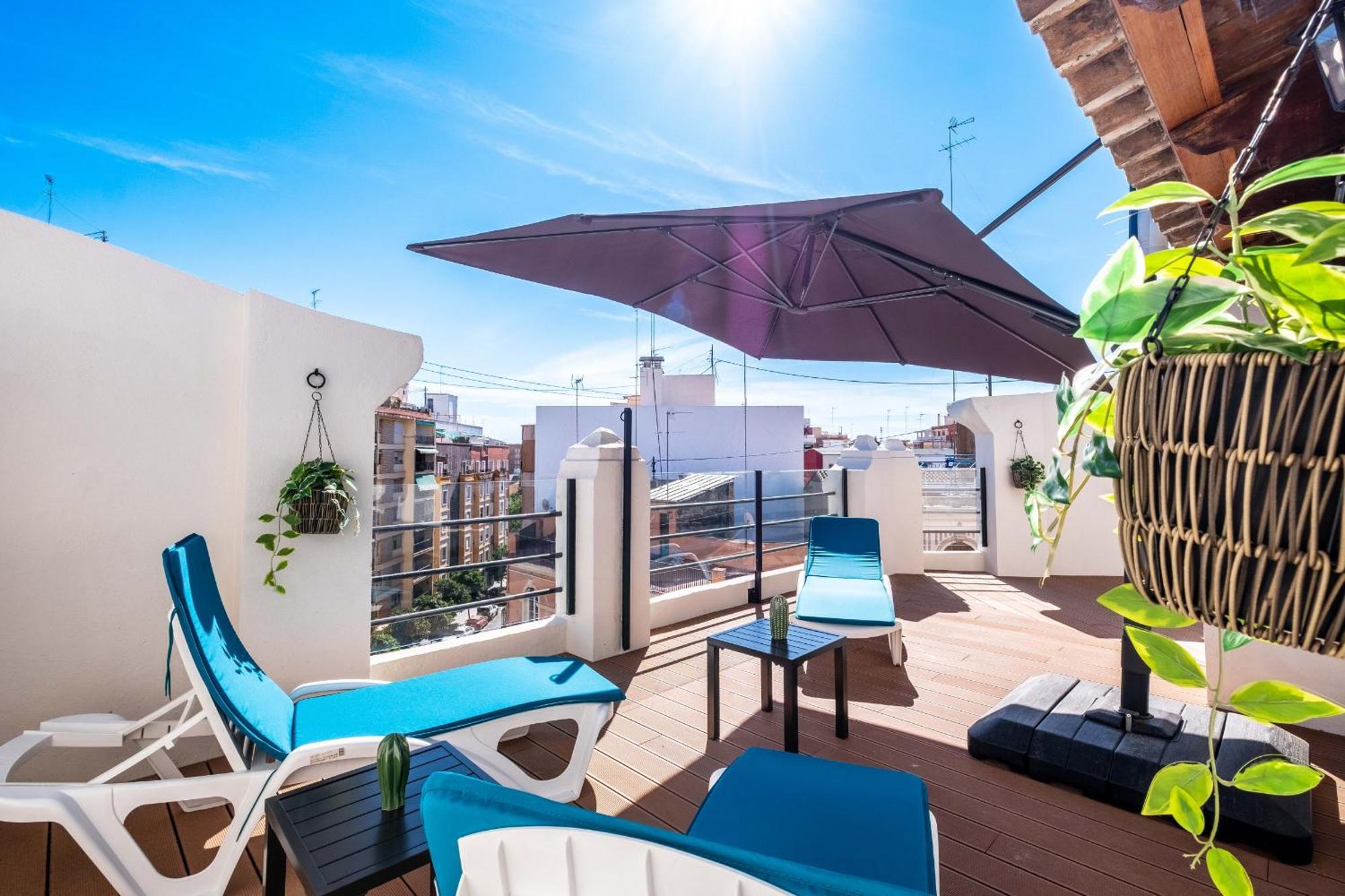 Spacious Penthouse With Massive Terrace Valencia Exterior foto